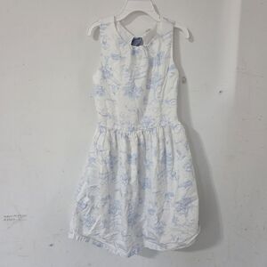 Carters White Baby Blue Sleeveless Dress 8 Girls